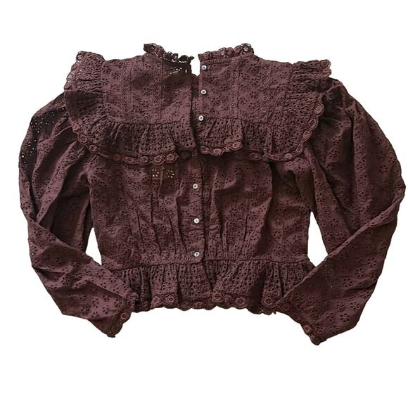 Doen NWT collared eyelet top - Picture 1 of 3